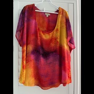 Sunny & Fun like new 3X Top, Cruise, Mexico, Vacation